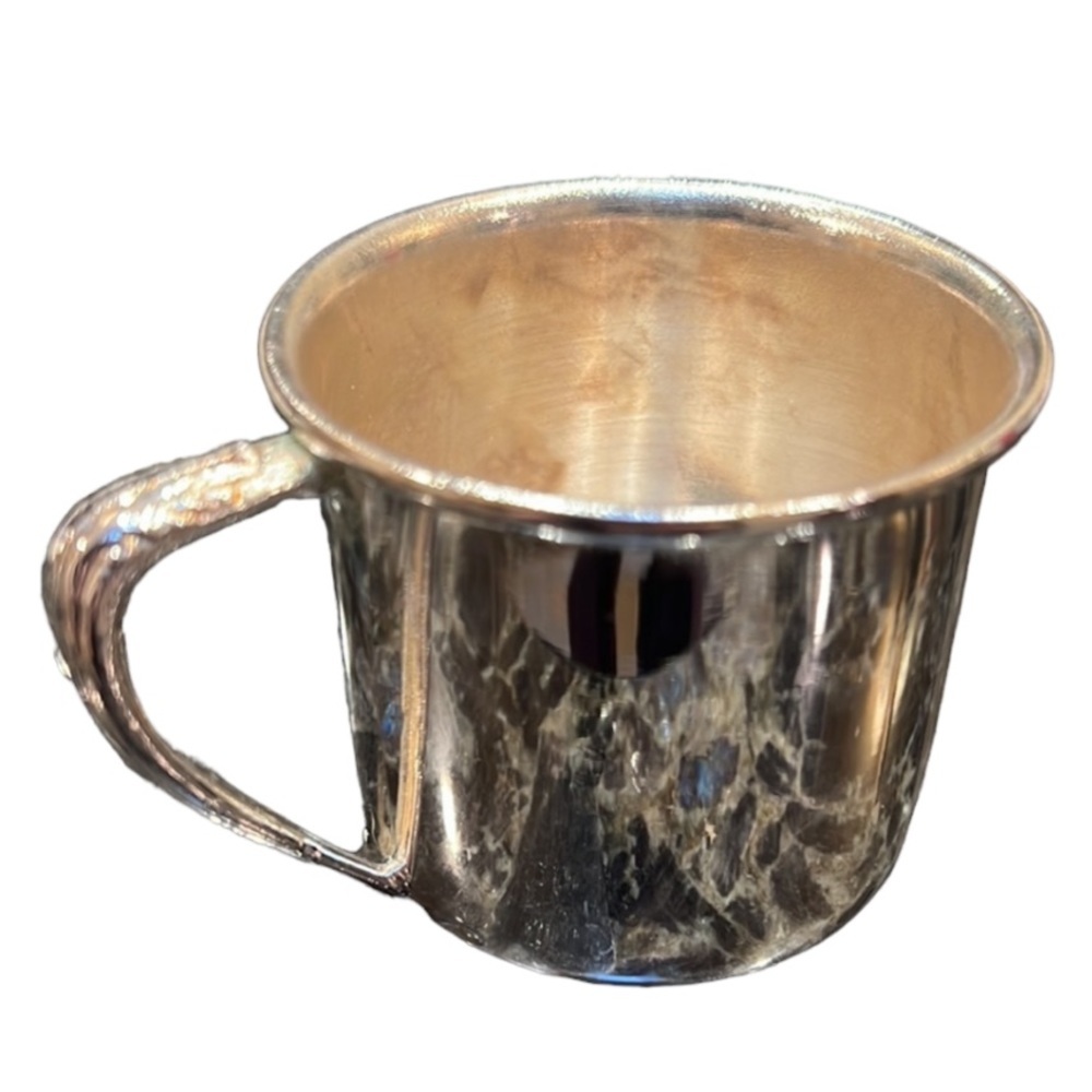 VINTAGE SILVER-PLATED CHILD CUP 1980s